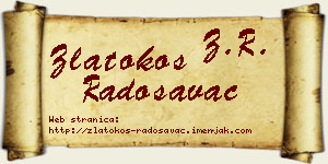 Zlatokos Radosavac vizit kartica